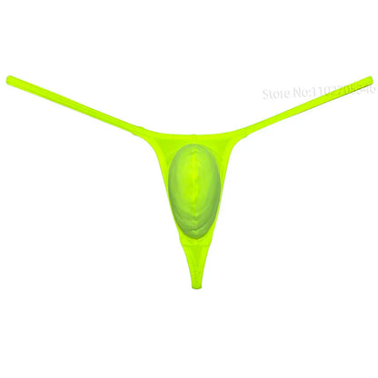 Men's Sexy Underwear Thong Contour Pouch Tangas Sexy Men Bikini Briefs Solid Underpants Briefs Bikini Thongs Soft Male Panties