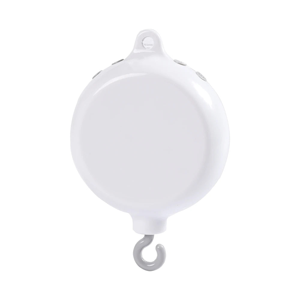 Crib Bell Rotary Music Box with Songs 0 12 Months Baby Bed Hanging Bell Toy Motor Accessory Pendant Toy Nursery Plays Wood Grain