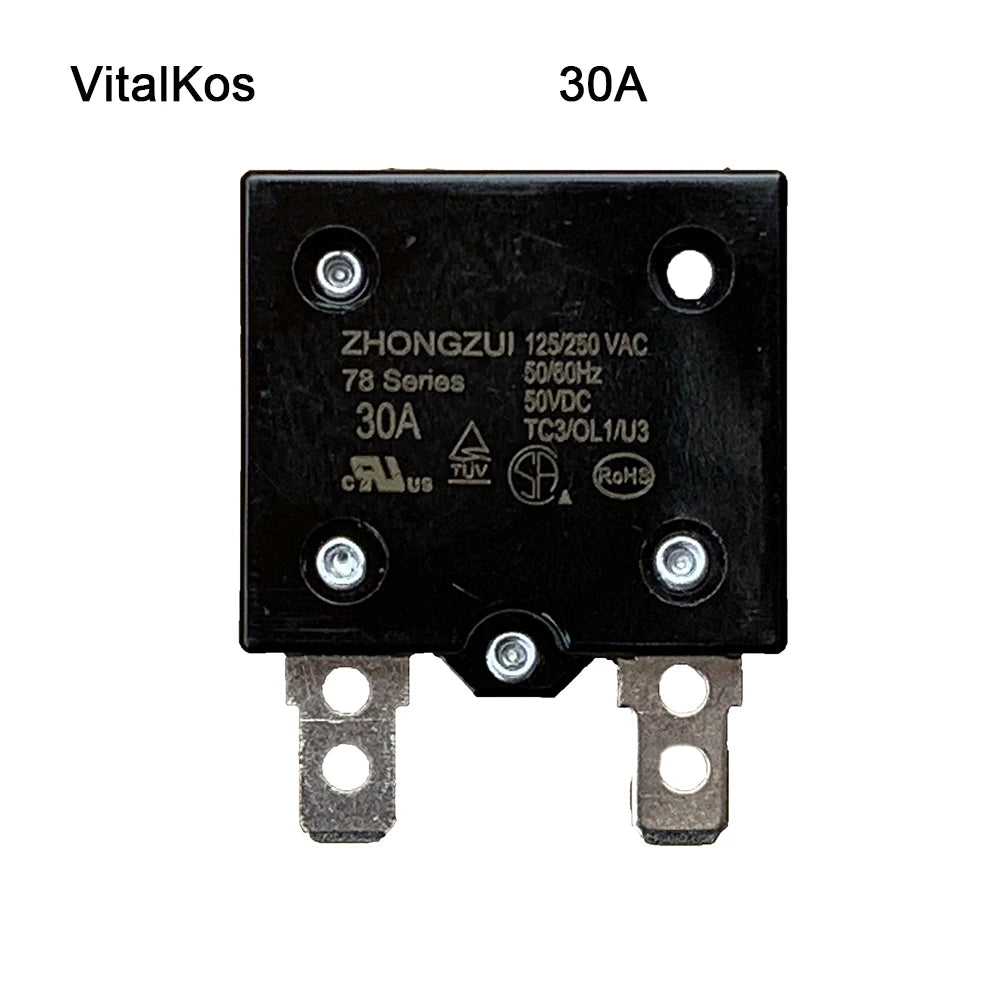 VitalKos Child Electric Car , Kids Toy Motorcycle Switch,5A 10A 15A 20A  30A 35A Ride On Car Switch Fuse Power Wheel Spare Parts