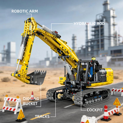 1246 PCS 1:20 Remote Control Excavator Building Blocks Set - Technological Assembly Toy, Creative Toy, Kids Birthday Gift