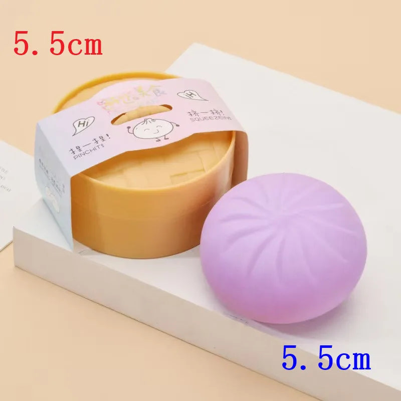 5.5/8.5cm Stress 1-12Pcs Dumpling Squash Toy Dampaline Squishy with Box Dumplings Sensory Squeeze Toy for  Relief Gift Birthday