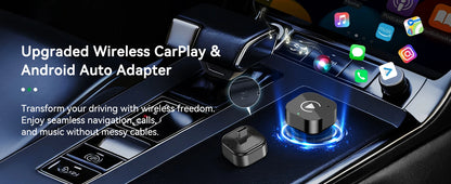 2 in 1 carplay Dongle（Type-C）,Wireless CarPlay Apapter USB C / Android Auto USB C For Converts Wired to Wireless Plug & Play