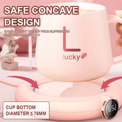 Coffee Milk Tea Cup Warmer Pad USB Charge Home Office 3 Temperatures Adjustable Heat Plate LED Display Electric Heater Mug Pad