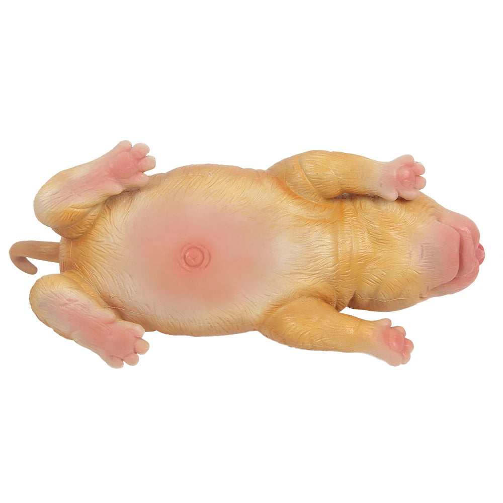 IVITA 18CM Full Silicone Reborn Dog Doll Unpainted with Realistic Eyes Collectible Art Toy for Children Christmas Gift