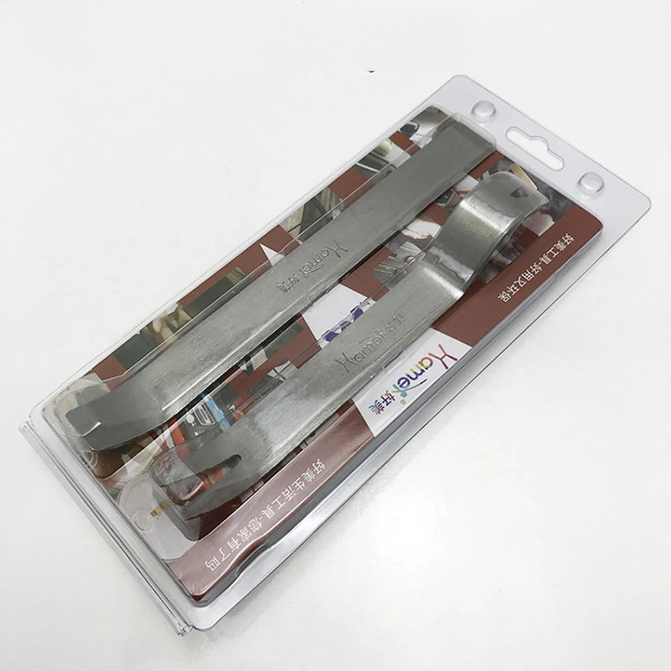 4Pcs Auto Interior Trim Removal Kit - Metal Pry Tool Set for Safe Door Panel, Clip & Molding Removal | DIY Car Repair HM-498X