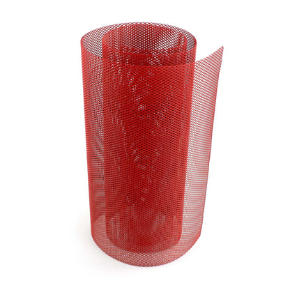100x33cm Aluminium Racing Car Bumper Grille Grill Mesh Net Vent Red Tuning Universal Protector Caravan Camper Home Garden