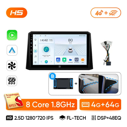 Ainavi Car Multimedia For Toyota Corolla 2019-2026 E210 Wireless Carplay Android Auto 4G Car Radio DSP Stereo IPS Screen 2 Din
