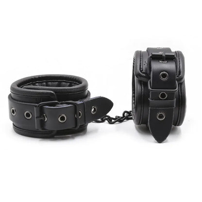 Top quality bdsm bondage set handcuffs and ankle collar fetish slave sex toys bondage man woman sex games for couples.