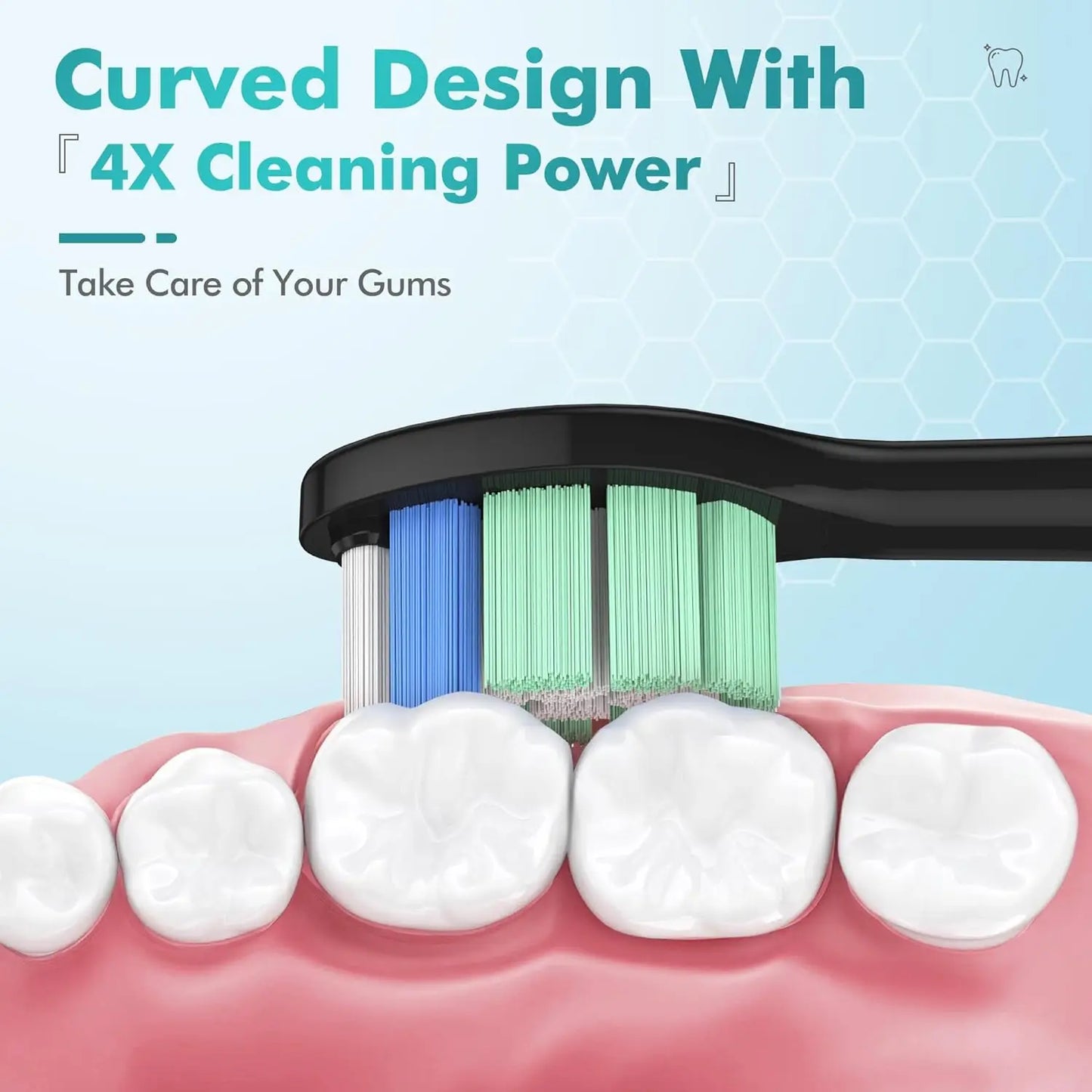 4/8pcs Replacement Brush Heads Compatible with Philips Sonicare Electric Toothbrush Brush Head for 2100 4100 5100 6100 7300 9000