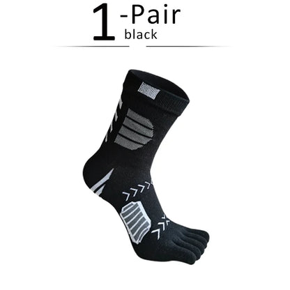 1/5 Pairs Sport Toe Socks Compression Cotton Sweat-Absorbing Deodorant Bike Marathon Fitness Outdoor Basketball 5 Finger Socks