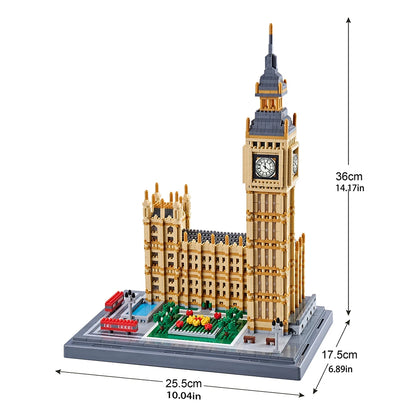 6473pcs London Big Ben Building Blocks Set World's Famous Architecture Model Micro Bricks High Difficulty Adult Assembled Toys