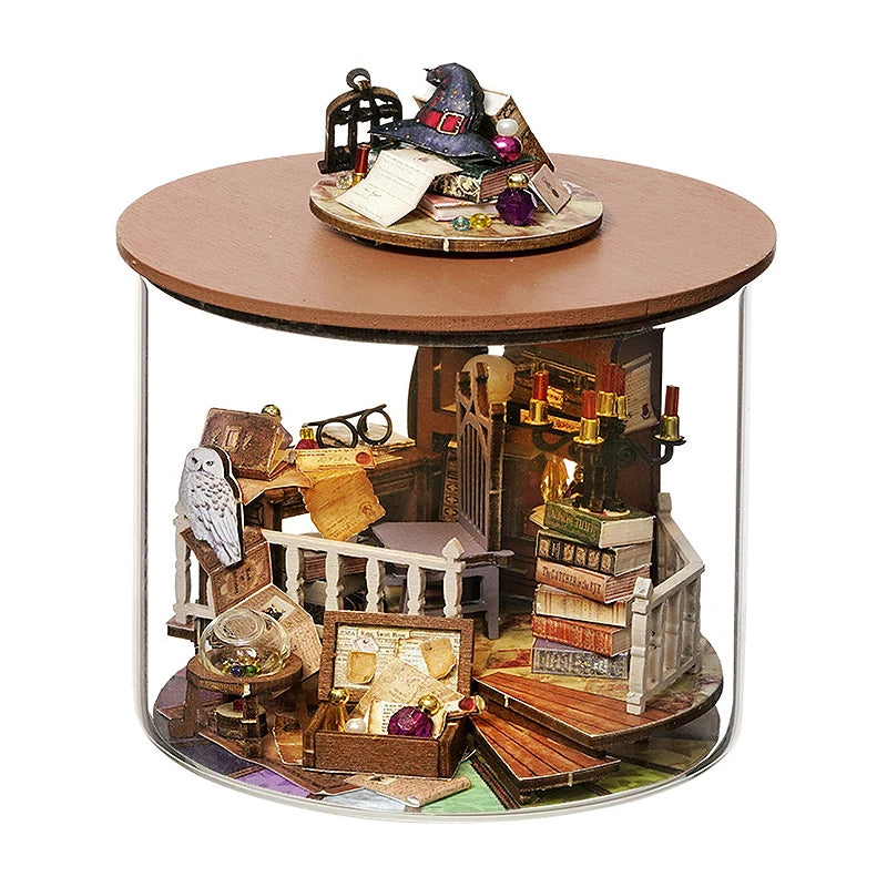 Wooden Mini DIY Doll house Kit For  Making And Assembling Room Models Toys Home And Bedroom Decorations With Furniture Dollhouse