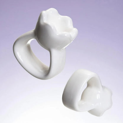 Ring Gua Sha Massage Tool, Premium Natural Ceramic, Face & Body Multi-Use Massager