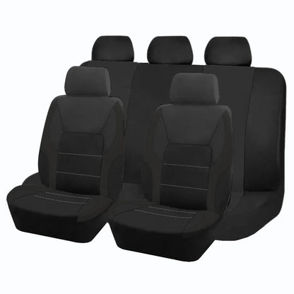 AUTO PLUS Sports Universal Polyester Car Seat Cover Set Fit Most Car Plain Fabric Bicolor Stylish Car Accessories Seat Protector