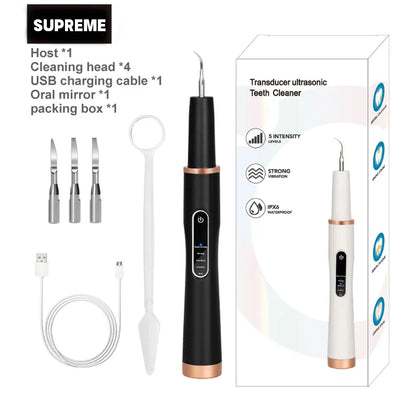 Dental Scaler Ultrasonic Tooth Cleaner Stone Removal Electric Sonic Plaque Remover for Teeth Stain Tartar Calculus whitening