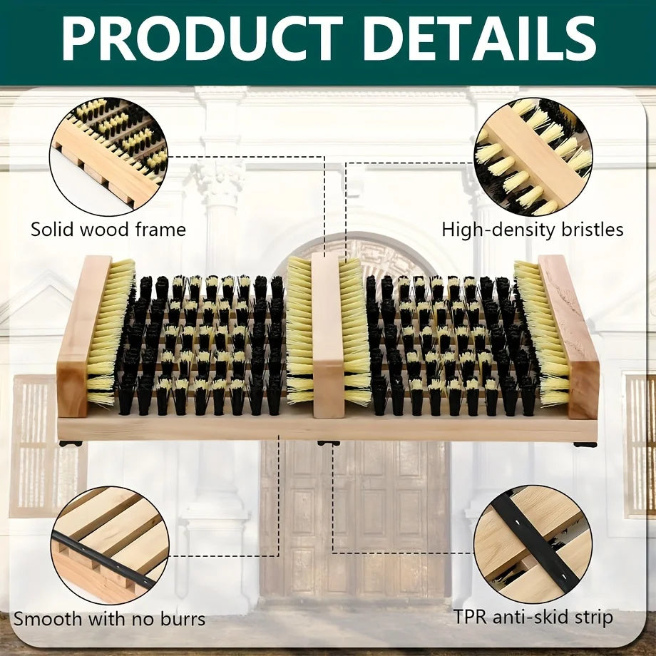 Boot Scraper Brush – Flat Door Scrubber Mat All Weather Shoes & Boots Cleaner, Removes Snow,  Mud Boot Scraper Door Mat Outdoor