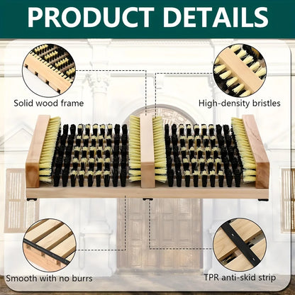 Boot Scraper Brush – Flat Door Scrubber Mat All Weather Shoes & Boots Cleaner, Removes Snow,  Mud Boot Scraper Door Mat Outdoor