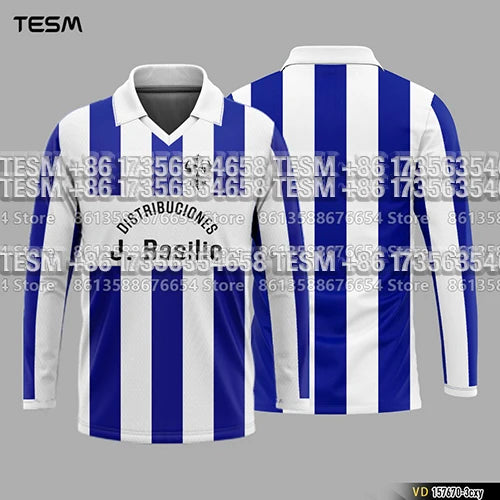 TESM Summer Men Long Sleeve 3D Printed Polo Shirt V-Neck Sports T-Shirt  Team Sports Training Shirts