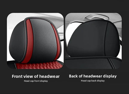 Universal Auto Split Seat Car Full Seat Cover Breathable Ice Silk Nappa Leather Car SUV Cushion Full Seats Cover Protection