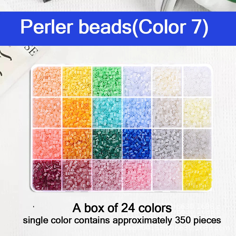 24/48/72/96 Colors Fuse Beads Kit For Kids, 5mm Melty Beads Craft Set With Iron & Accessories, DIY Pixel Art Toys For Creative G