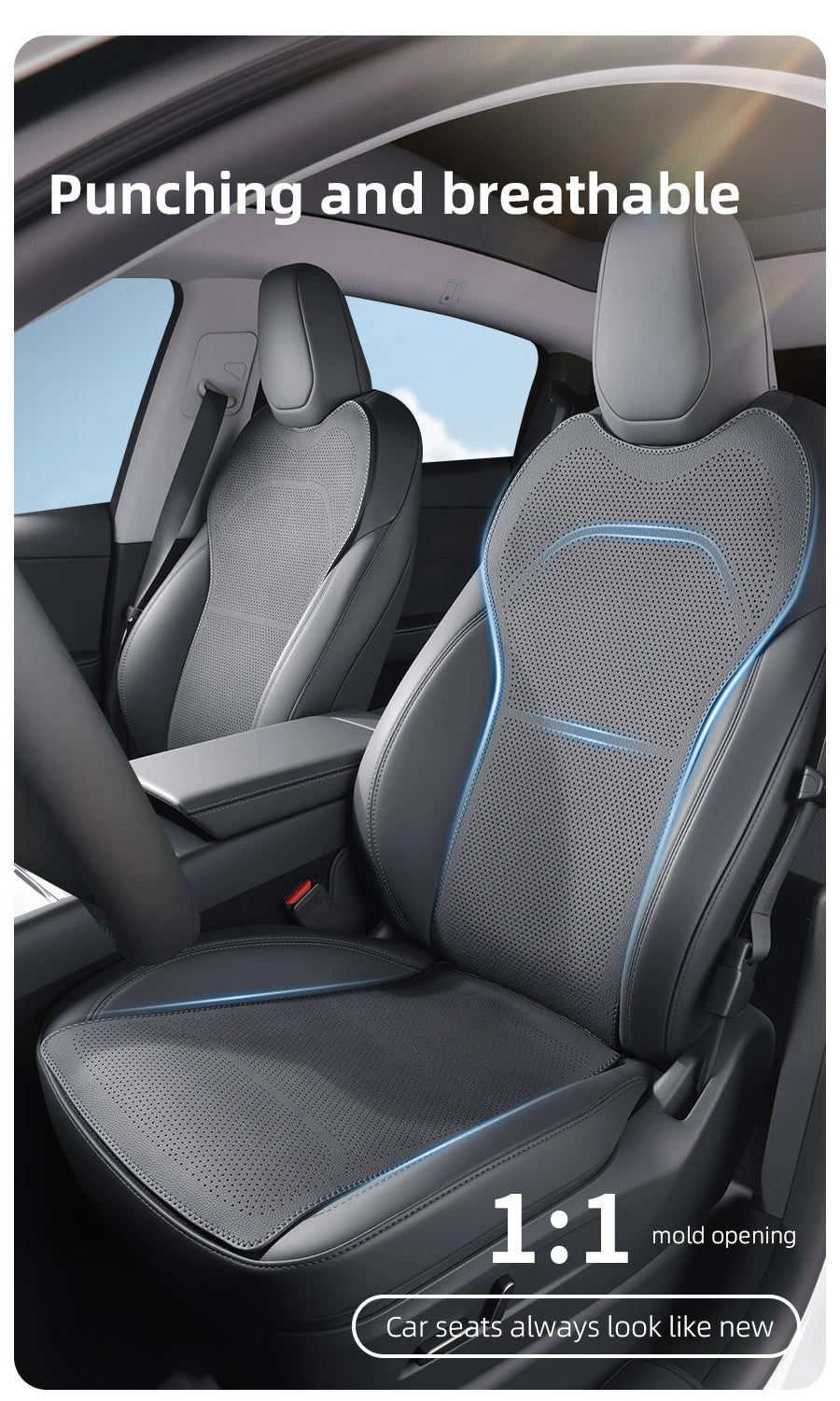 For Tesla Model Y Juniper/Model 3 Highland front and rear seat cushions,Seat cover,Car seat,protection pad Interior accessories