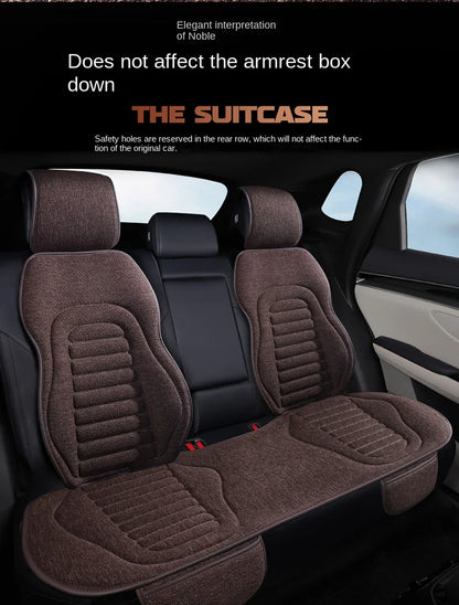 Universal Linen Car Seat Cover Four Season Auto Flax Comfortable Breathable Anti-Slip Covers Cushion SUV Car Seat Protection