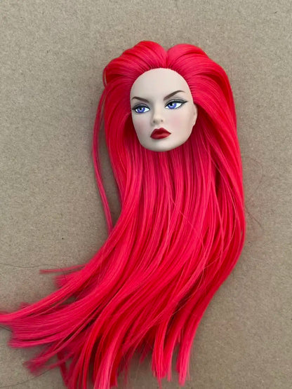 Poppy Good Makeup Head With Beige Yoga Slim Doll Body 1/6 Doll Figures Collective Toys Colorful Hair Doll Heads
