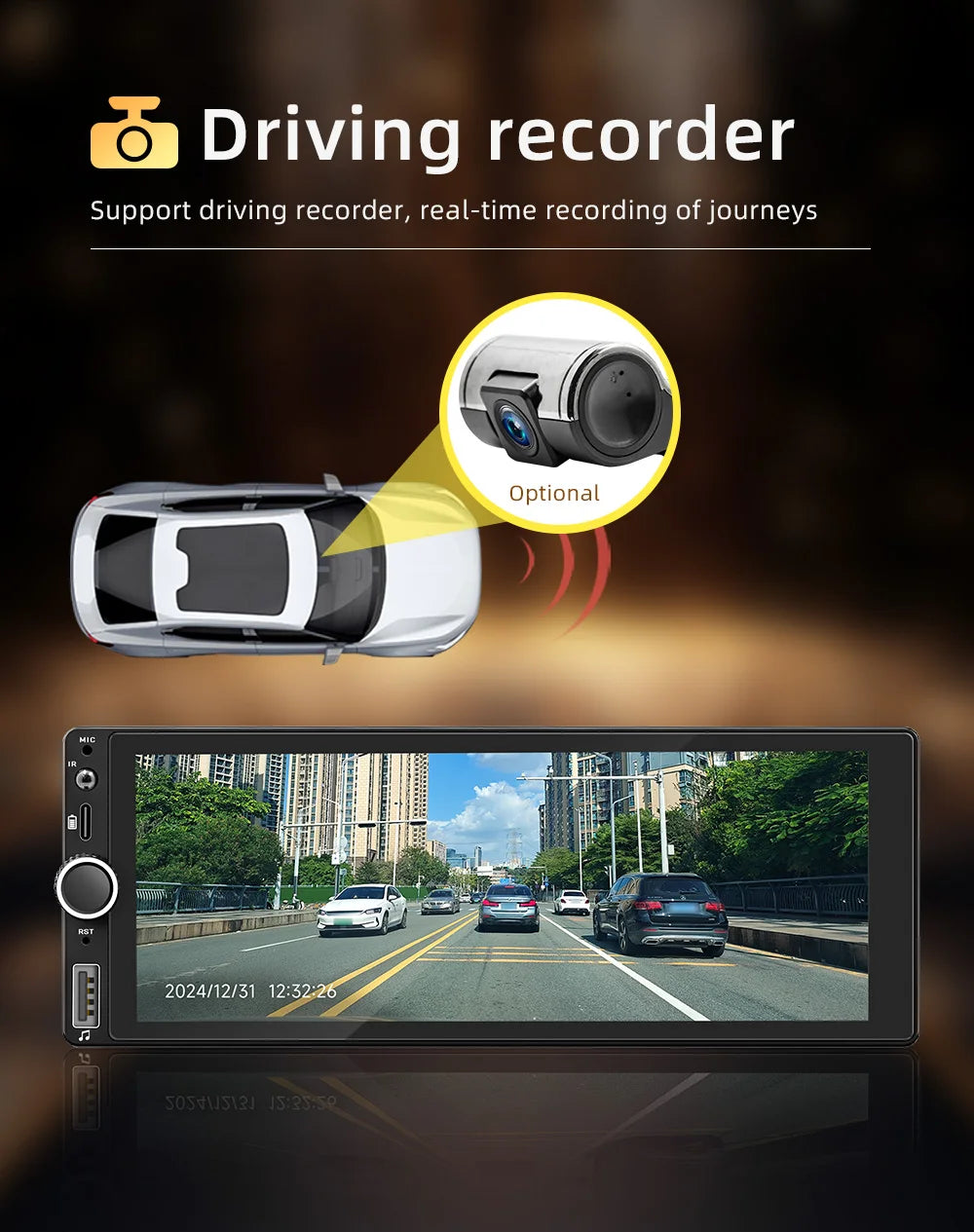 Car Intelligent Systems Android 13 1din Player Wireless Carplay Android Auto WIFI Internet GPS Navigation RDS BT Auto Stereo