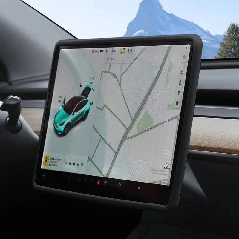 For Tesla Model Y Juniper 2025 Accessories Under-Screen Storage Organizer Box Center Console Screen Protect Trim Charge Pad Mat