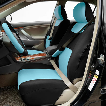 Universal Size Car Seat Covers Set With Steering Wheel Covers 2 Shoulder Protection Rear Seat Can Split Car Accessories Interior