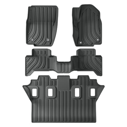 RHD for 2024 Toyota Land Cruiser Prado J250 7seat Fuel Only Fit Right Rudder Car Floor Mats Trunk Pad TPE 3D Foot Mat Black