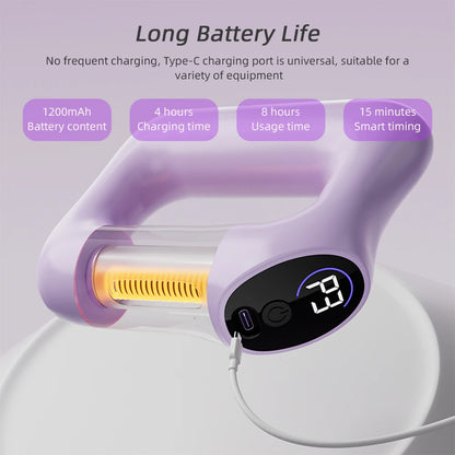 Handheld Electric Fascia Ring Rechargeable Mini Massager With Belt Vibration Fat Burning Shoulder Neck Back Muscle Relax