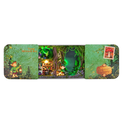 Secret Wonderland Mini 3D Puzzle Model Dollhouse Set DIY Handmade Dollhouse Bookshelf Set, Wooden Crafts Birthday Gift