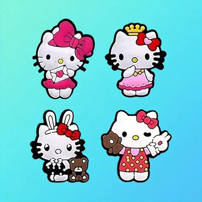300pcs Mixed random Disney Sanrio Shoe Charm for Clog Sandal Shoe Decoration PVC Accessorie Shoe Buckle For Kids Gift