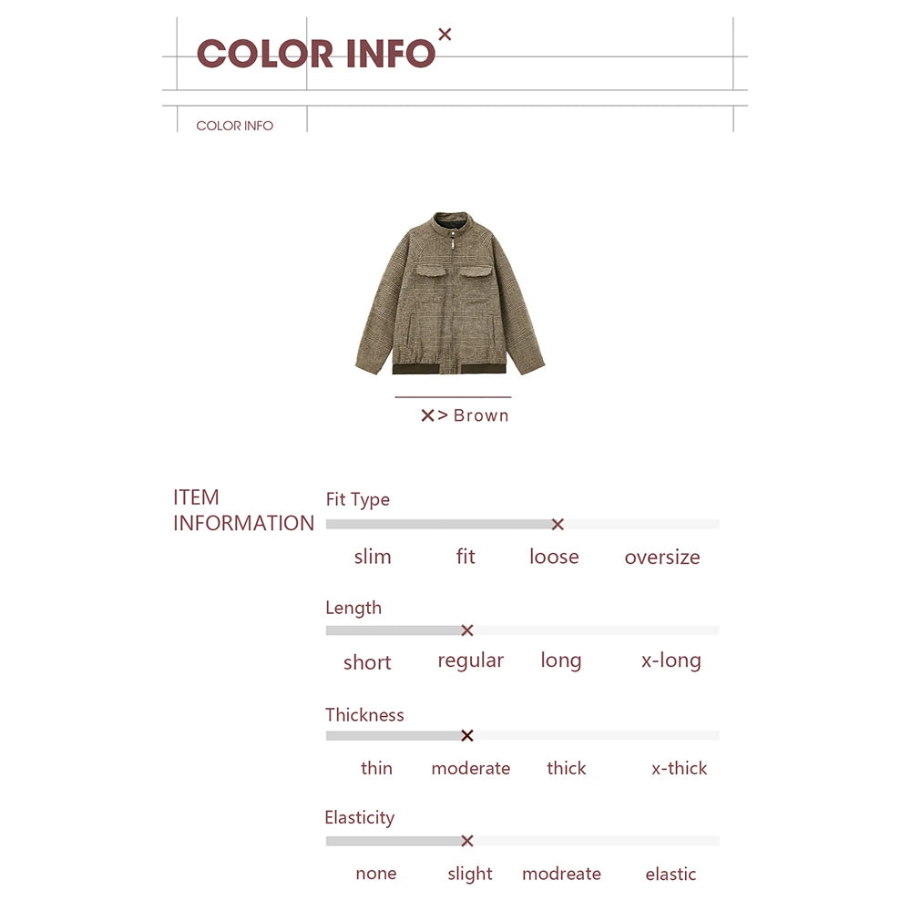 TFETTERS Autumn Winter 2026 Houndstooth Jacket Man Retro Plaid Coats Man Casual Loose Double Pocket Designer Men's Wear