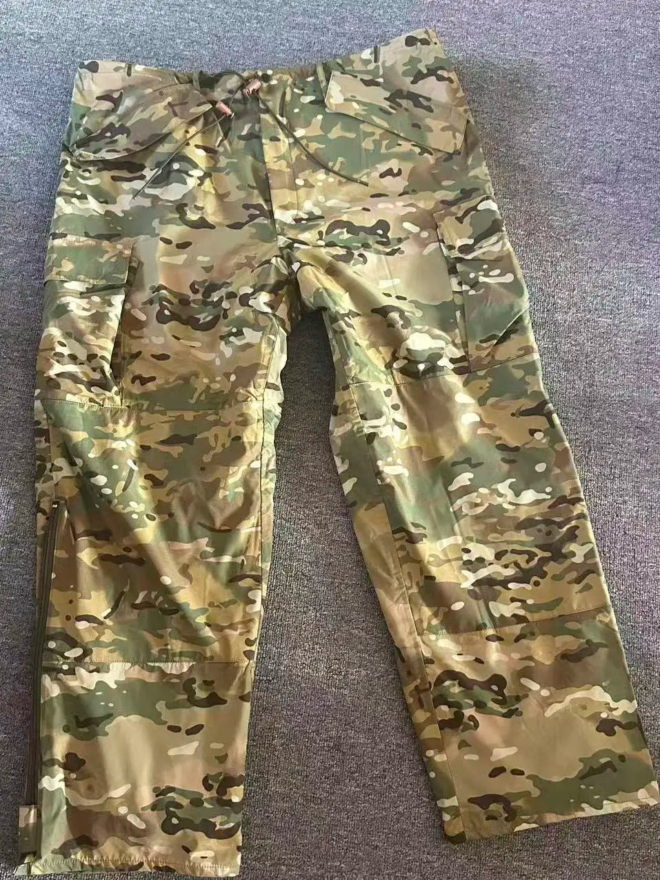 Men's Winter Outdoor Nylon Camouflage Multi-Pocket Work Trousers Three-In-One Cotton Pants Windbreaker Long Pants