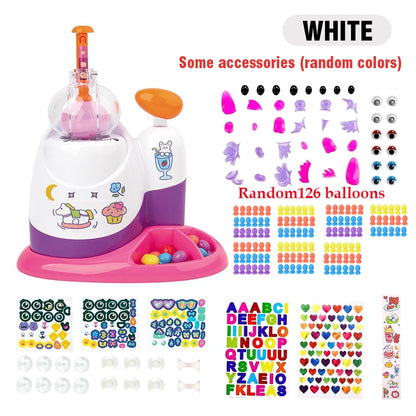 Children Sticky Balloon Maker kit Bubble Inflatable Toy Set  Inflator Machine Handmade DIY Educational Toy Gift Boys girls
