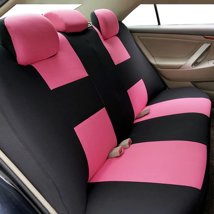 Universal Size Car Seat Covers Set With Steering Wheel Covers 2 Shoulder Protection Rear Seat Can Split Car Accessories Interior