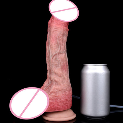 SXXY Dual Layer 10.12 Inch Soft Squirting Dildo Lifelike Sucker Penis Sex Toy Silicone Adult Ejaculating Butt Plug For Men Women