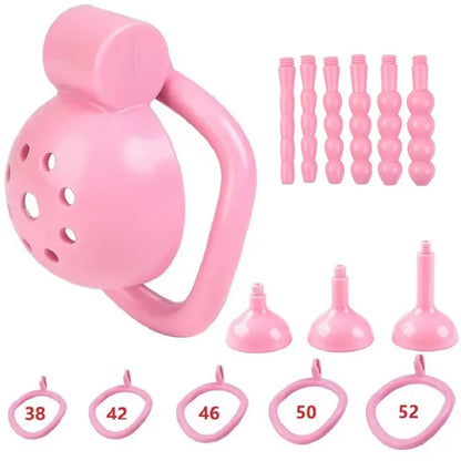 2026 Male Penis Chastity Cage Set Small Chastity Cage 5 Cock Rings With Urethral Sound Plug Penis Bondage Slave Man Sex Toy