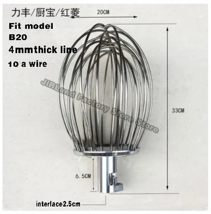 B10 B15 B20 B25 Mixer to beat egg balls 304 stainless steel wire whip stirrer accessories Blender milkshake noodle machine parts