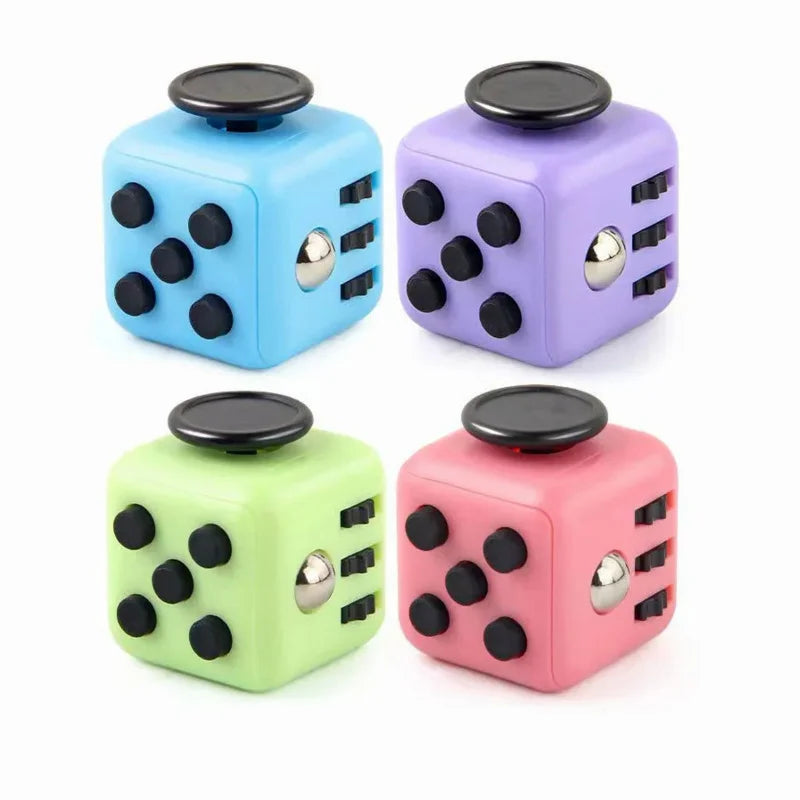Creative Solid Color Fidget Dice Handheld Cube Release Stress Autism Anxiety Adult Kids Relief Anti-Stress Finger Children Toys