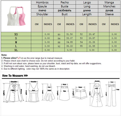 BSAY Women Fashion Summer White Halter Backless O-neck Comfortable Sling Crop Top Chic Female Sexy Streetwear Vest Mujer