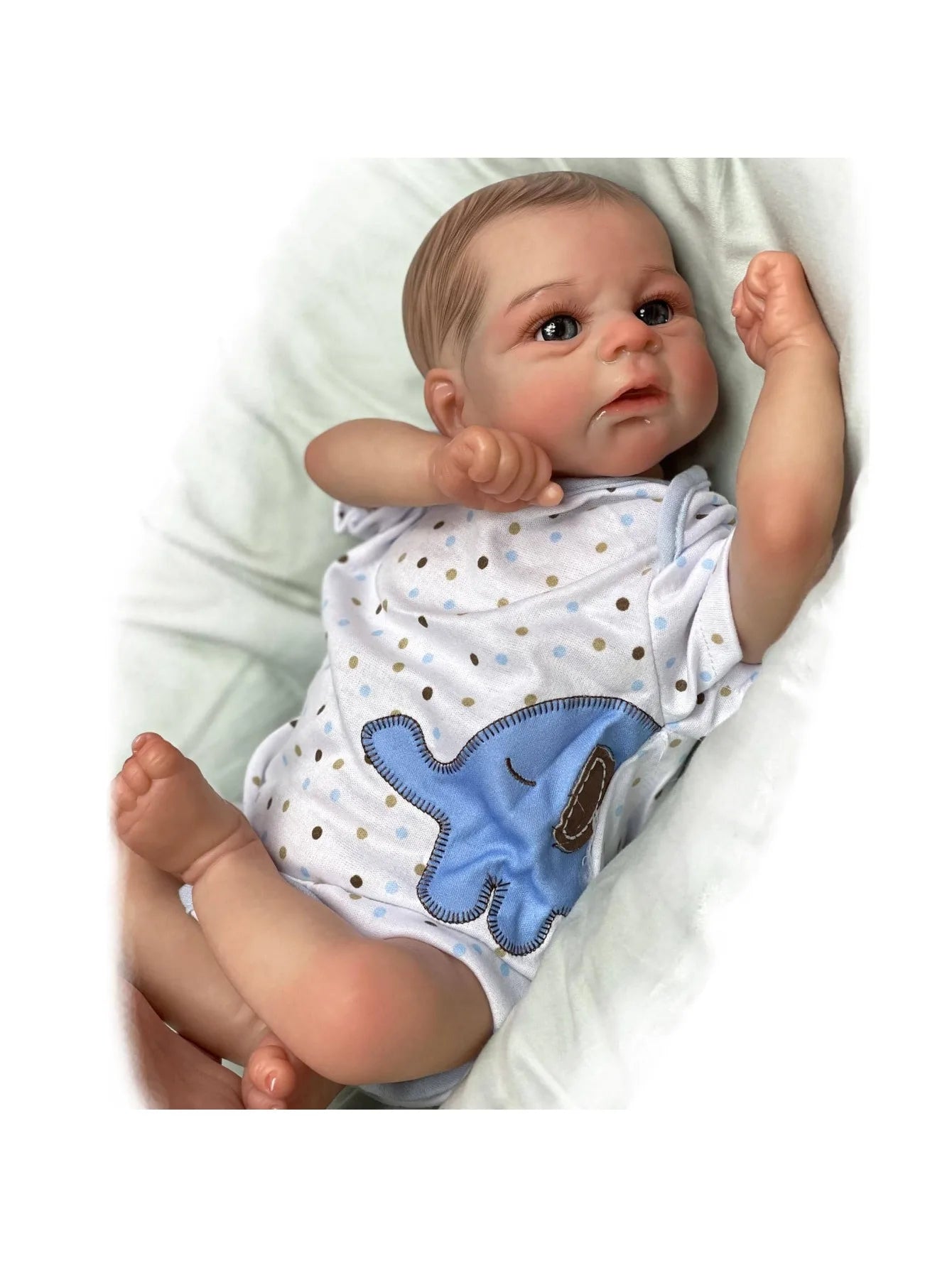 18 Inch Elijah David Painted Bebe Reborn Doll Handmade Lifelike Newborn Baby Doll For Children Birthday Gifts