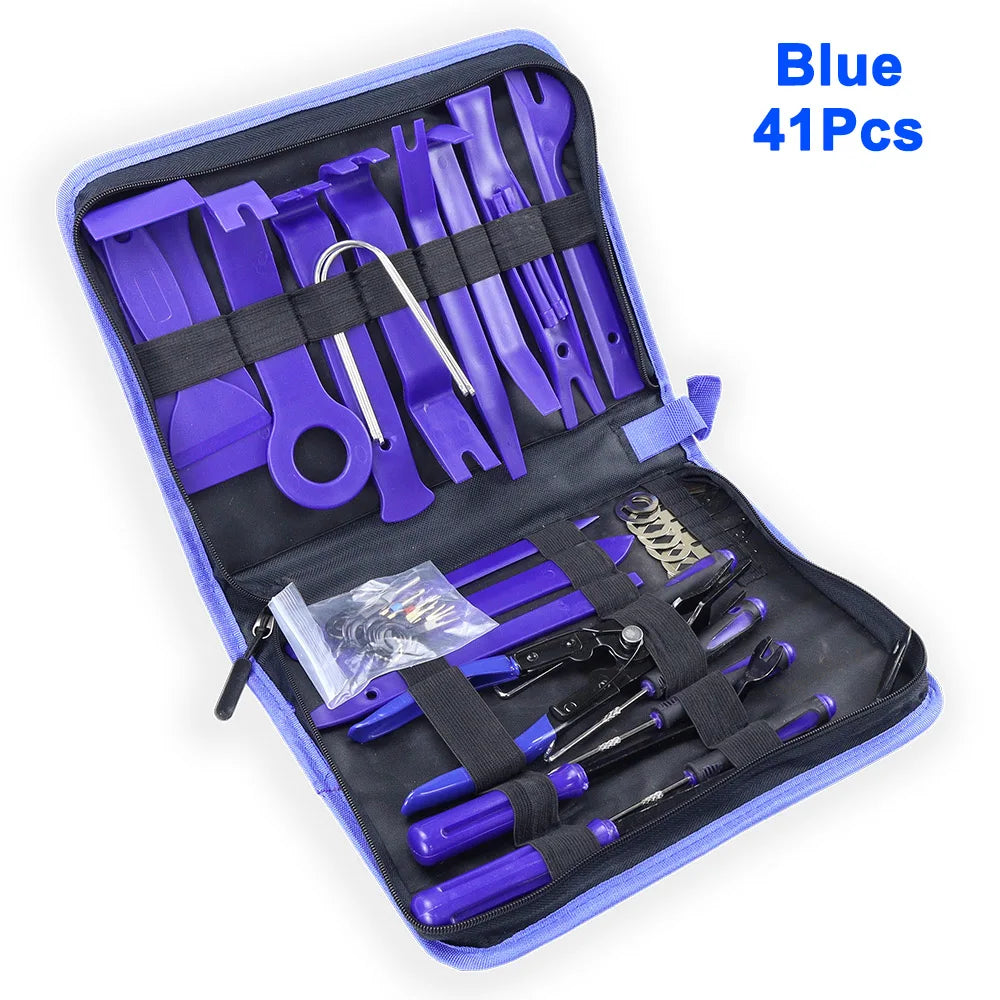 43pcs Hand Tool Set Pry Disassembly Tool Interior Door Clip Panel Trim Dashboard Removal Tool Kit Auto Car Opening Repair Tool