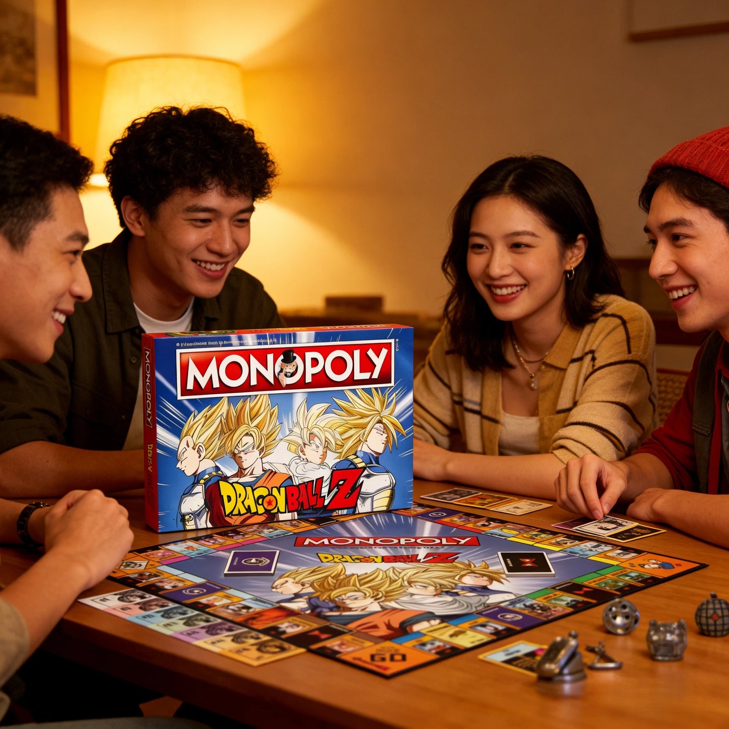 Hasbro Monopoly Dragon Ball Z Edition Board GameCollectible Z Fighter Tokens & Zeni Currency | Family Party Game for 2-6 Players