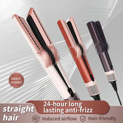 Hair Straightening Comb Hair Dryer HT01 Huaqiangbei Flat Iron Straightener Negative Ion No Hair Damage Dry Wet Use
