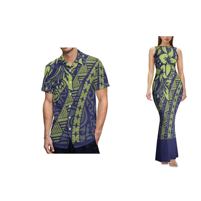 High Quality Custom Sexy Bodycon Dress Pacific Isalnd Art Design Women Boat Neck Design Sleeveless Maxi Dress Backless Dress