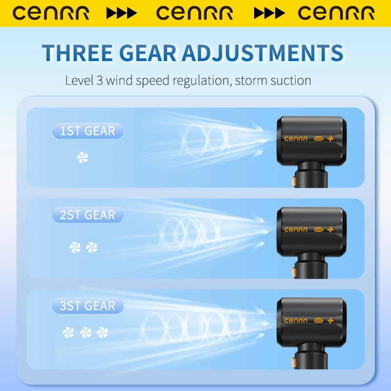 CENRR New LED Power Display Car Vacuum Cleaner  7500mAh Strong Suction Powerful Portable HandHeld Car Cleaner Home Give a Gift