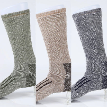 3 Pairs Hiking Socks Merino Wool for Men 80% Merino Wool Ski Socks Winter Thick Thermal Crew Socks Men Walk Warm Anti-Odor